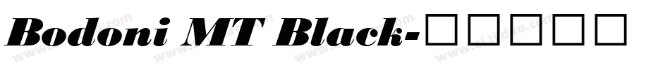 Bodoni MT Black字体转换
